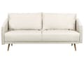 Miniatyrbilde 1 av 11: Sofa Beige Polyester 3-seters ryggpolstret sete Metall Gyllen Ben Retro Glamour