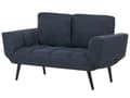 Miniatyrbilde 5 av 11: Sovesofa Mørkeblå Polyester Justerbare Armlener Minimalistisk Design