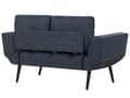 Miniatyrbilde 6 av 11: Sovesofa Mørkeblå Polyester Justerbare Armlener Minimalistisk Design