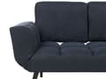 Miniatyrbilde 8 av 11: Sovesofa Mørkeblå Polyester Justerbare Armlener Minimalistisk Design