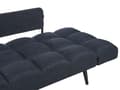 Miniatyrbilde 10 av 11: Sovesofa Mørkeblå Polyester Justerbare Armlener Minimalistisk Design