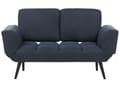 Miniatyrbilde 1 av 11: Sovesofa Mørkeblå Polyester Justerbare Armlener Minimalistisk Design