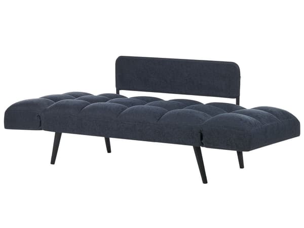 Sovesofa Mørkeblå Stof 2 Personers Moderne Blød Sofaseng To Personers Designsofa til Værelse Stofsofa med Justerbar Armlæn Funktion