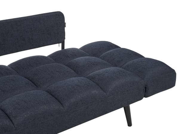 Sovesofa Mørkeblå Stof 2 Personers Moderne Blød Sofaseng To Personers Designsofa til Værelse Stofsofa med Justerbar Armlæn Funktion