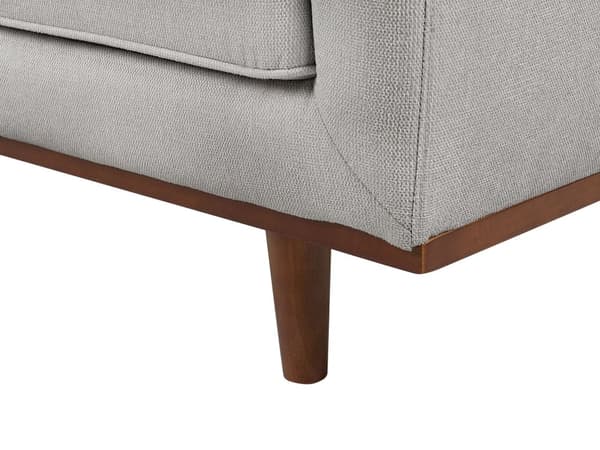 Sofa Lysegrå Polyester Polstret 3-seter Moderne Sofa Stil Stue Brede Armlener Tuftet Ryggstøtte