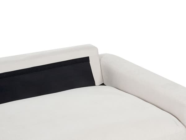 Venstrehånds hjørnesofa Off-White stoff Polyester Metall Svarte ben 190 x 272 x 83 cm Polstret rygg 3-seters L-formet Moderne stil Stue