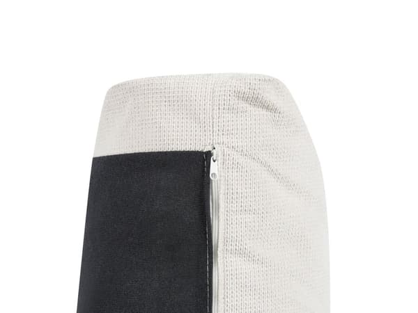 Venstrehånds hjørnesofa Off-White stoff Polyester Metall Svarte ben 190 x 272 x 83 cm Polstret rygg 3-seters L-formet Moderne stil Stue