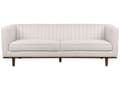 Miniatyrbilde 1 av 9: Sofa Beige Polyester Polstret 3-seter Moderne Sofa Stil Stue Brede Armlener Tuftet Ryggstøtte