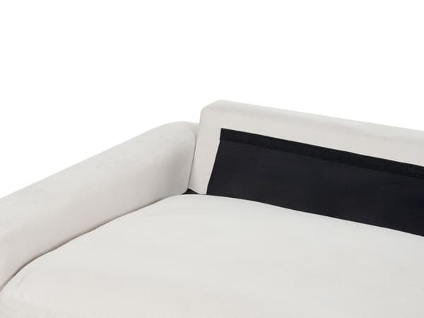 Høyrehånds hjørnesofa Off-White stoff Polyester Metall Svarte ben 190 x 272 x 83 cm Polstret rygg 3-seters L-formet Moderne stil Stue