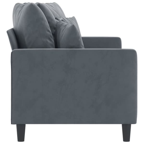 vidaXL Soffa 2-sits mörkgrå 140 cm sammet