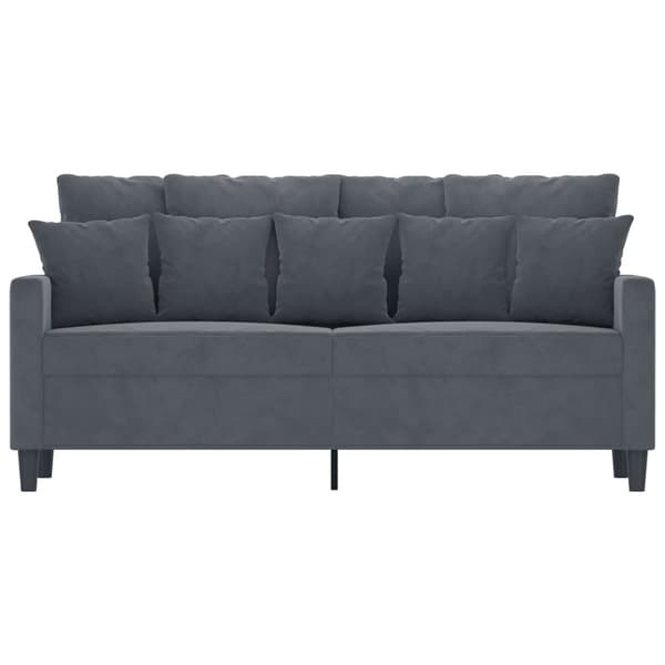 vidaXL Soffa 2-sits mörkgrå 140 cm sammet
