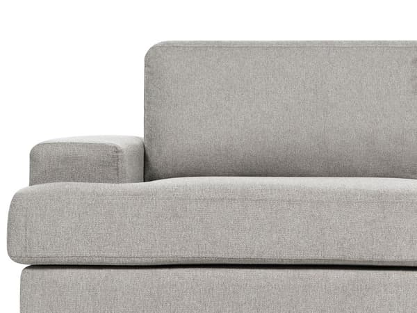 Sofa i Lysegrå-stoff med polstret 3-seters sofa med tykk polstret rygg Classic Living Room Sofa