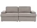 Miniatyrbilde 4 av 11: Sofasett i taupe stoff Polstret 4-seter med lenestol Polstret tykk rygg Classic Living Room Sofa
