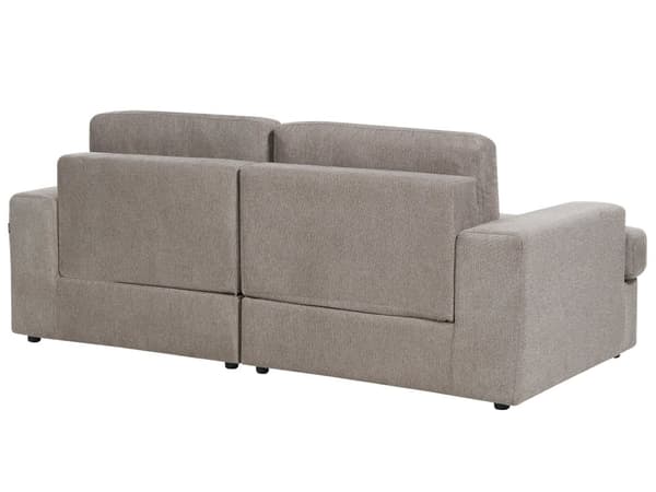 Sofa i Taupe-stoff med polstret 3-seters sofa med tykk polstret rygg Classic Living Room Sofa