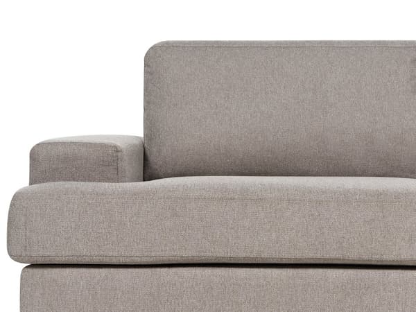Sofa i Taupe-stoff med polstret 3-seters sofa med tykk polstret rygg Classic Living Room Sofa