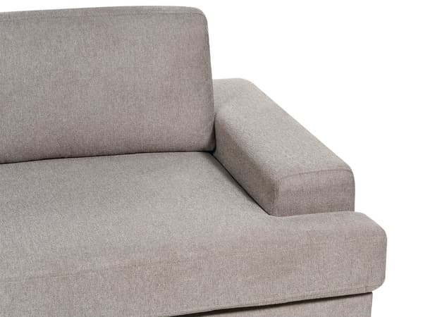 Sofa i Taupe-stoff med polstret 3-seters sofa med tykk polstret rygg Classic Living Room Sofa