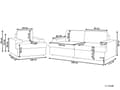 Miniatyrbilde 3 av 11: Sofasett i lysebeige stoff Polstret 4-seter med lenestol Polstret tykk rygg Classic Living Room Sofa