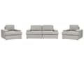 Miniatyrbilde 1 av 11: Sofasett i grå stoff med polstret 5-seter og lenestol med polstret, tykt polstret rygg Classic Living Room sofa