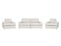 Miniatyrbilde 1 av 11: Sofasett i lysebeige stoff med polstret 5-seter og lenestol med polstret, tykt polstret rygg Classic Living Room sofa