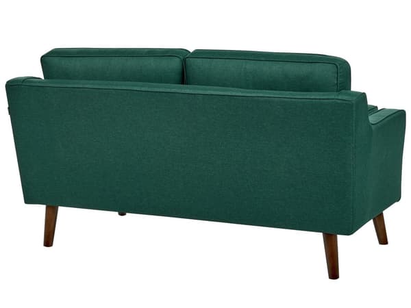 Sofa Mørkegrøn Stof 2 Personers Moderne Loveseat Blød Stofsofa Stuen Klassisk Designsofa til Værelse