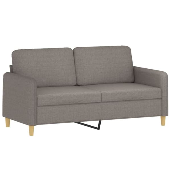 vidaXL sofasæt 3 dele med puder stof gråbrun