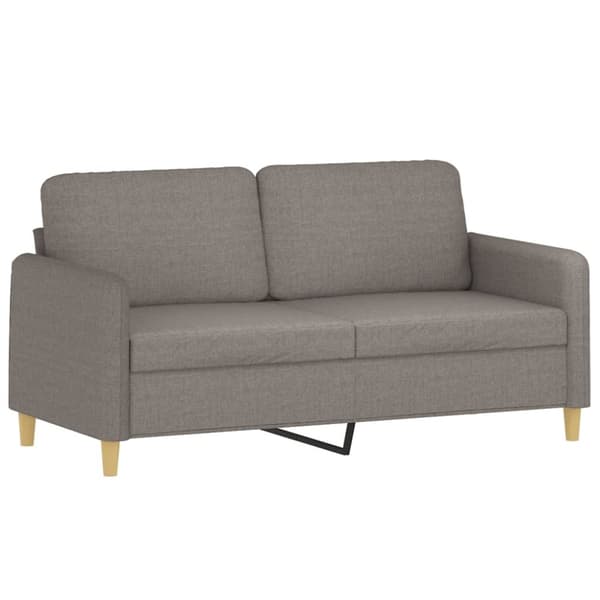 vidaXL Soffgrupp med dynor 3 delar Taupe tyg