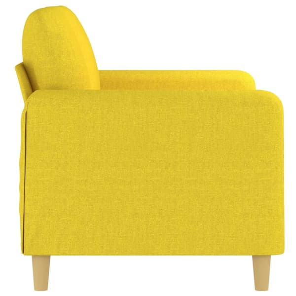 vidaXL 2-sitssoffa ljusggul 120 cm tyg