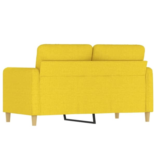 vidaXL 2-sitssoffa ljusggul 120 cm tyg