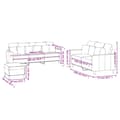 Miniatyrbild 8 av 9: vidaXL Soffgrupp med dynor 3 delar rosa sammet