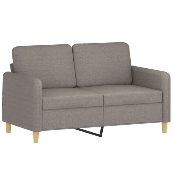 vidaXL 2-personers sofa med pyntepuder 120 cm stof gråbrun