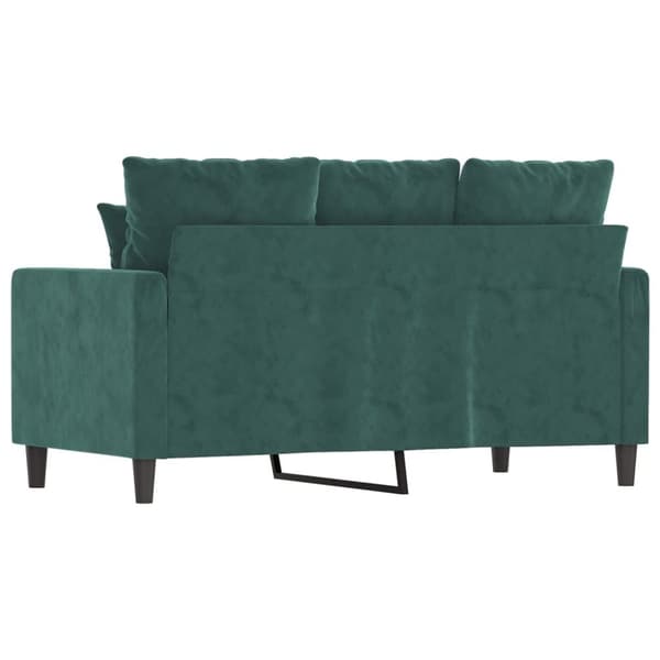 vidaXL Soffa 2-sits mörkgrön 120 cm sammet