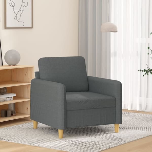 vidaXL lænestol 60 cm stof mørkegrå
