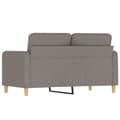 Miniatyrbild 5 av 8: vidaXL 2-sitssoffa taupe 120 cm tyg