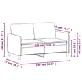 Miniatyrbild 8 av 8: vidaXL 2-sitssoffa taupe 120 cm tyg