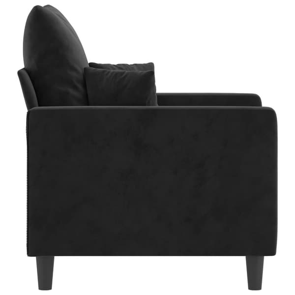 vidaXL lænestol 60 cm velour sort