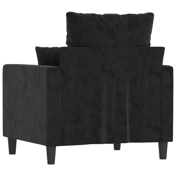 vidaXL lænestol 60 cm velour sort