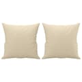 Miniatyrbillede 5 af 8: vidaXL 2-personers sofa med pyntepuder 120 cm stof cremefarvet