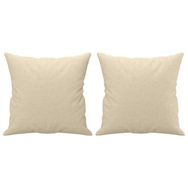 vidaXL 2-sits soffa med prydnadskuddar gräddvit 140 cm tyg