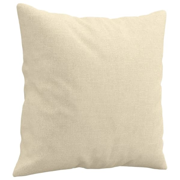vidaXL 2-sits soffa med prydnadskuddar gräddvit 140 cm tyg