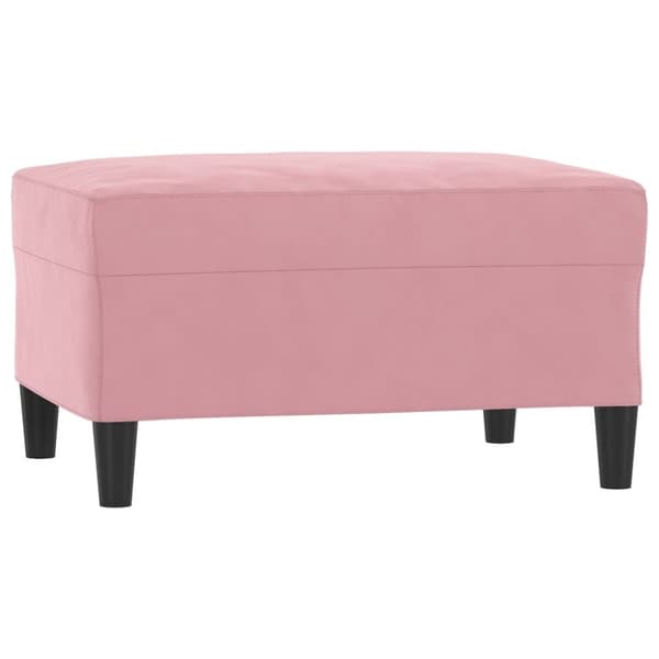 vidaXL Soffgrupp med dynor 4 delar rosa sammet