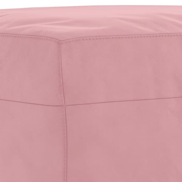 vidaXL Soffgrupp med dynor 4 delar rosa sammet
