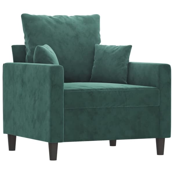 vidaXL lænestol 60 cm velour lysegrøn
