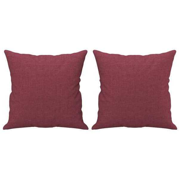 vidaXL 2-personers sofa med pyntepuder 120 cm stof vinrød
