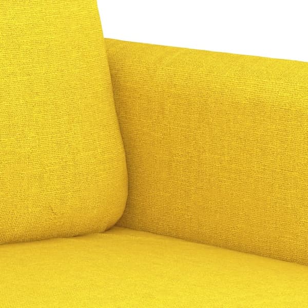 vidaXL sofasæt 2 dele med hynder stof lysegul
