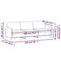 Miniatyrbillede 8 af 8: vidaXL 3-personers sofa 180 cm stof vinrød