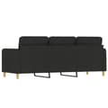Miniatyrbillede 4 af 8: vidaXL 3-personers sofa 180 cm stof sort