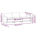 Miniatyrbillede 7 af 8: vidaXL 3-personers sofa 180 cm stof sort