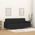 Miniatyrbillede 8 af 8: vidaXL 3-personers sofa 180 cm stof sort