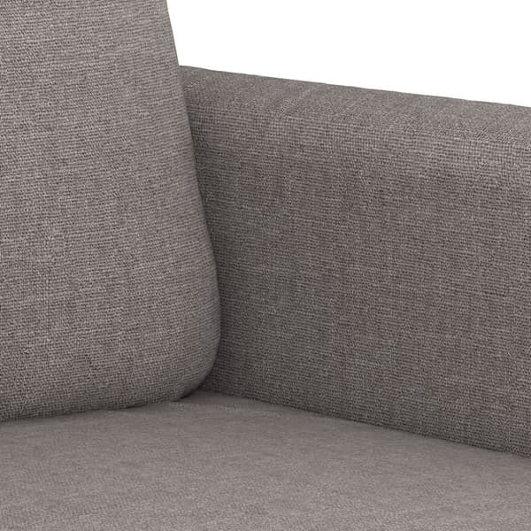 vidaXL Soffgrupp med kuddar 3 delar taupe tyg