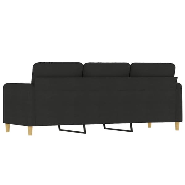 vidaXL 3-sitssoffa svart 180 cm tyg